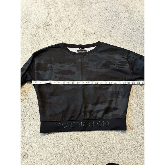 VICTORIA'S SECRET SPORT LOGO CREW PULLOVER SWEATSHIRT size M Camo Camouflage - Picture 3 of 7